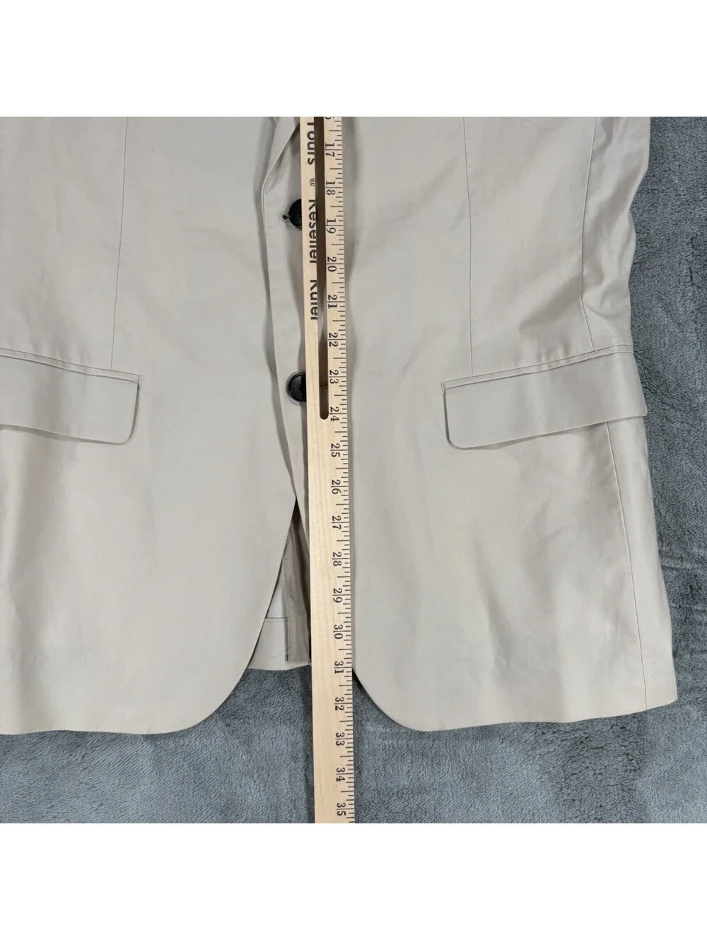 Theory Mens Blazer Jacket Beige Made In Turkey Sport Coat Two Button